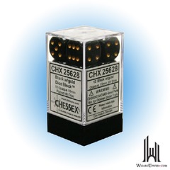 Opaque - 16mm Dice Block - Black / gold